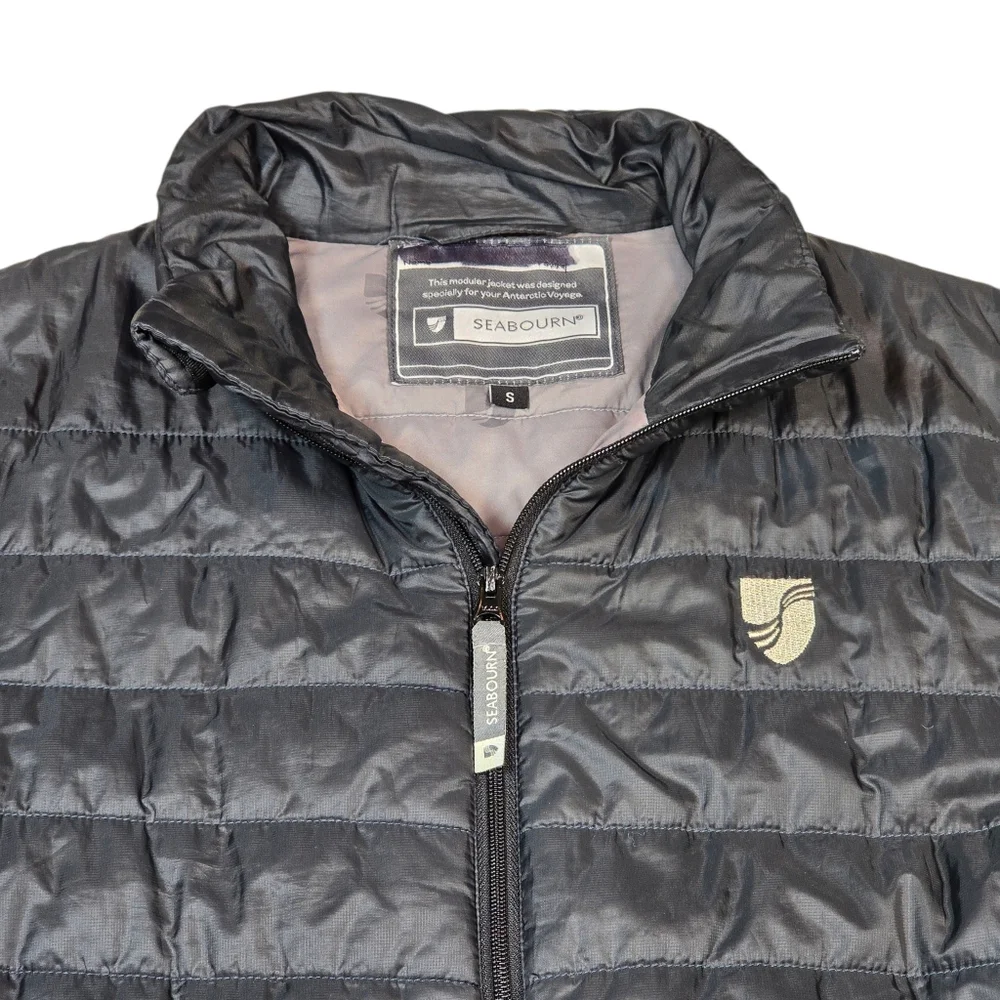 Seabourn Anarctica Voyage Nano Layer Outdoor Puffer Jacket Gray Men's Size Small
